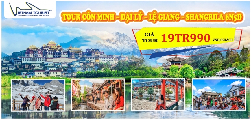 TOUR CÔN MINH - ĐẠI LÝ - LỆ GIANG 2024